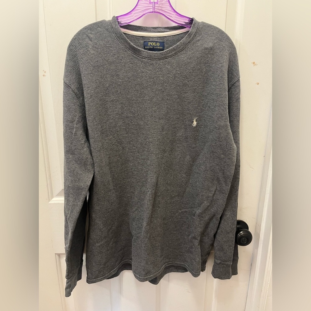 VGUC Polo Ralph Lauren Men’s Gray Thermal Shirt - Sz Large